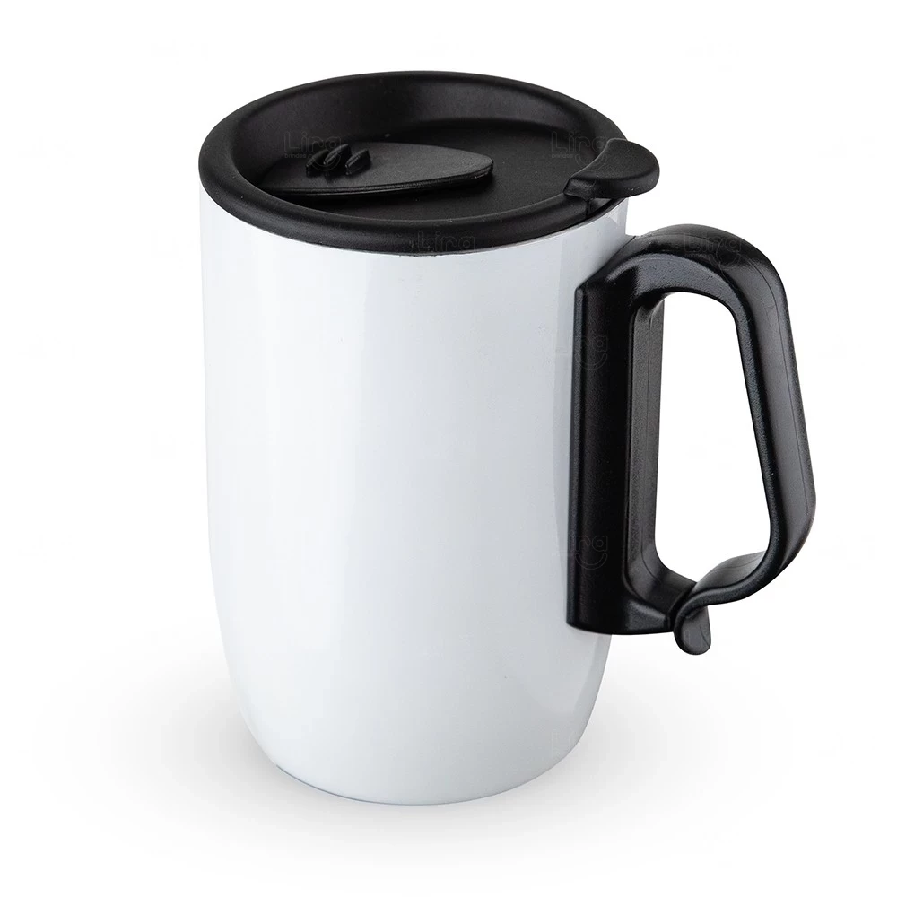 Caneca Isotérmica Inox 350ml com Tampa Personalizada 