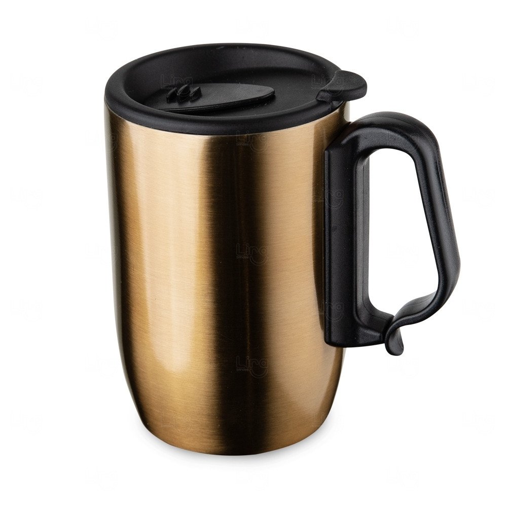 Caneca Isotérmica Inox 350ml com Tampa Personalizada 