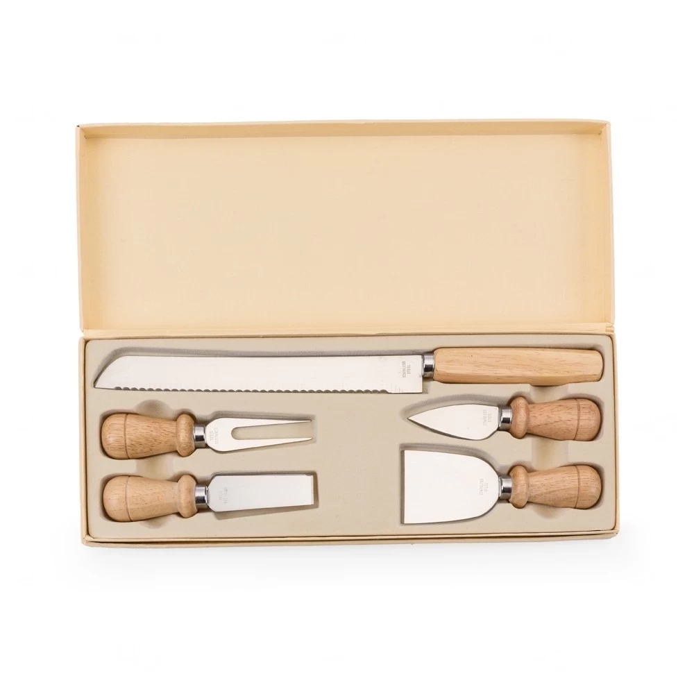 Kit Queijo 5 Peças com Estojo Personalizado 