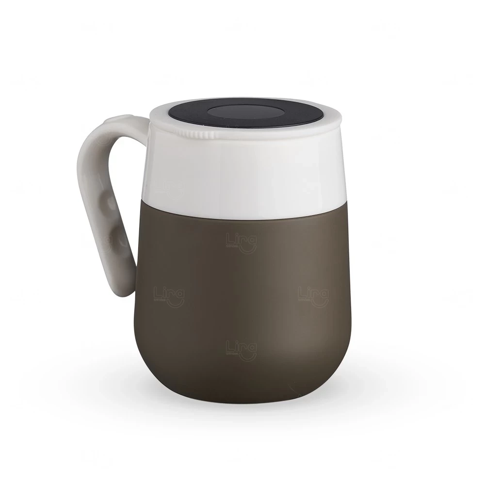 Caneca Térmica 500ml com Termômetro LED Personalizada 