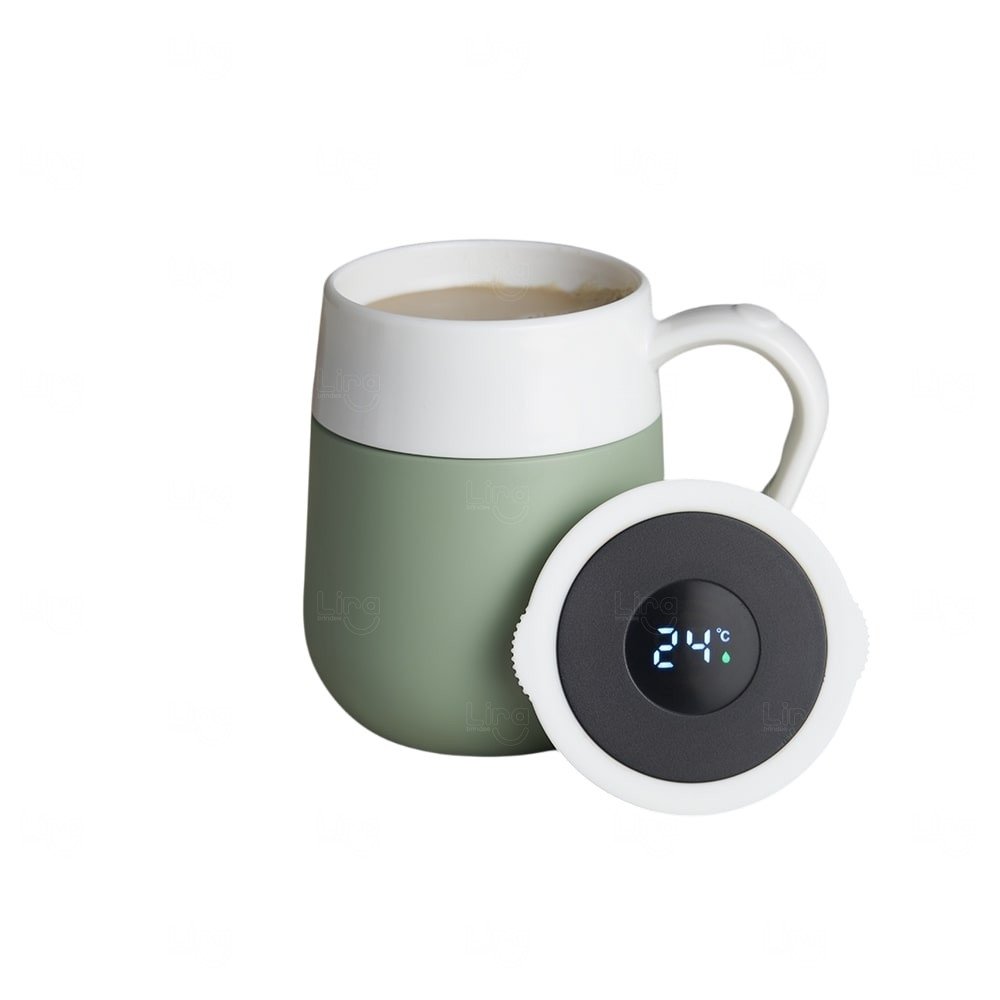 Caneca Térmica 500ml com Termômetro LED Personalizada 