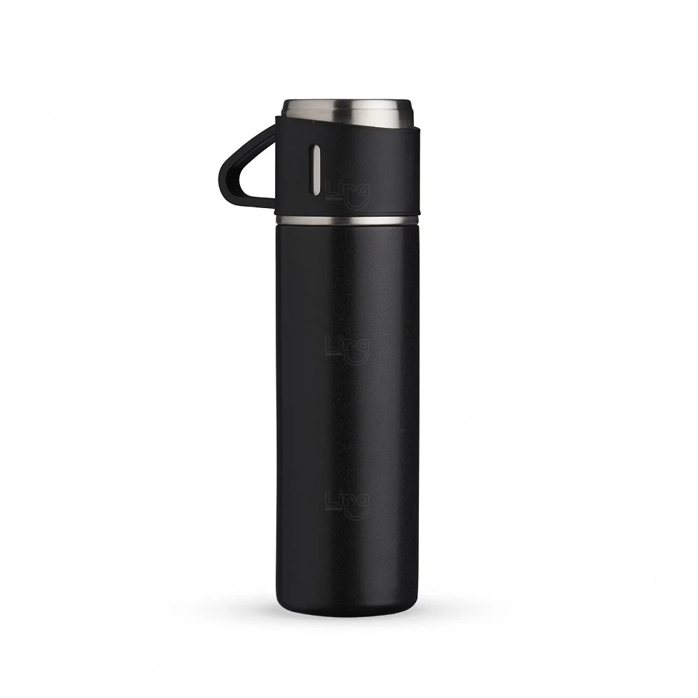Garrafa Térmica 450ml Personalizada Preto