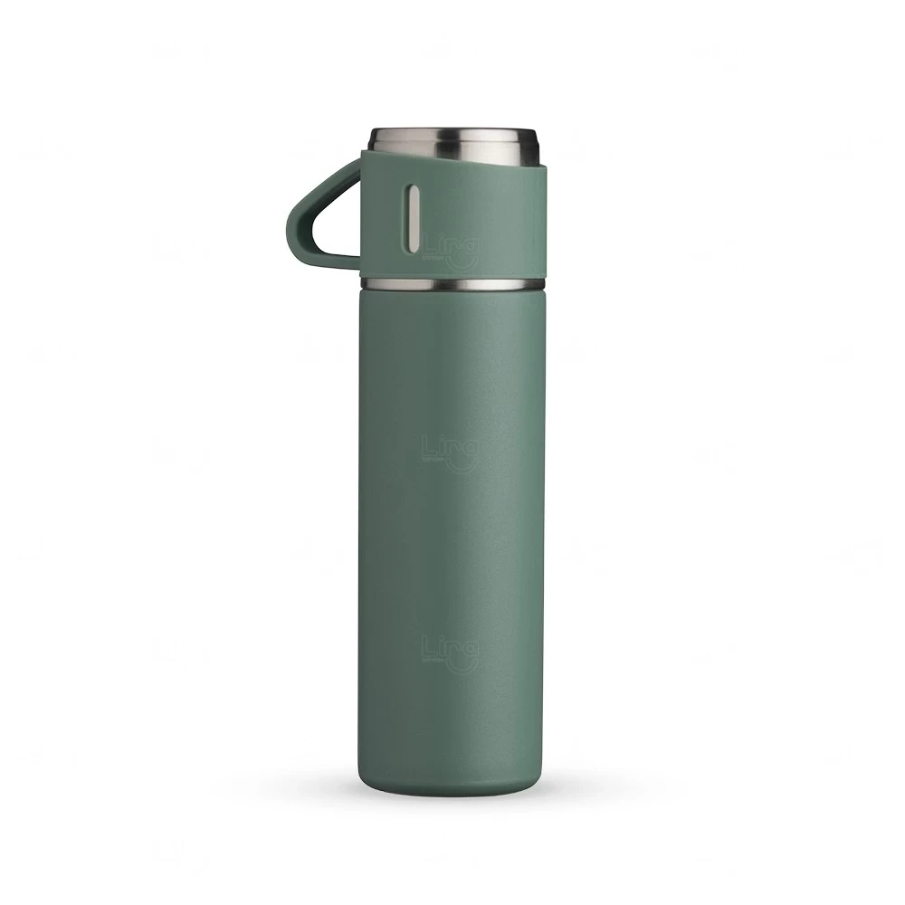 Garrafa Térmica 450ml Personalizada Verde