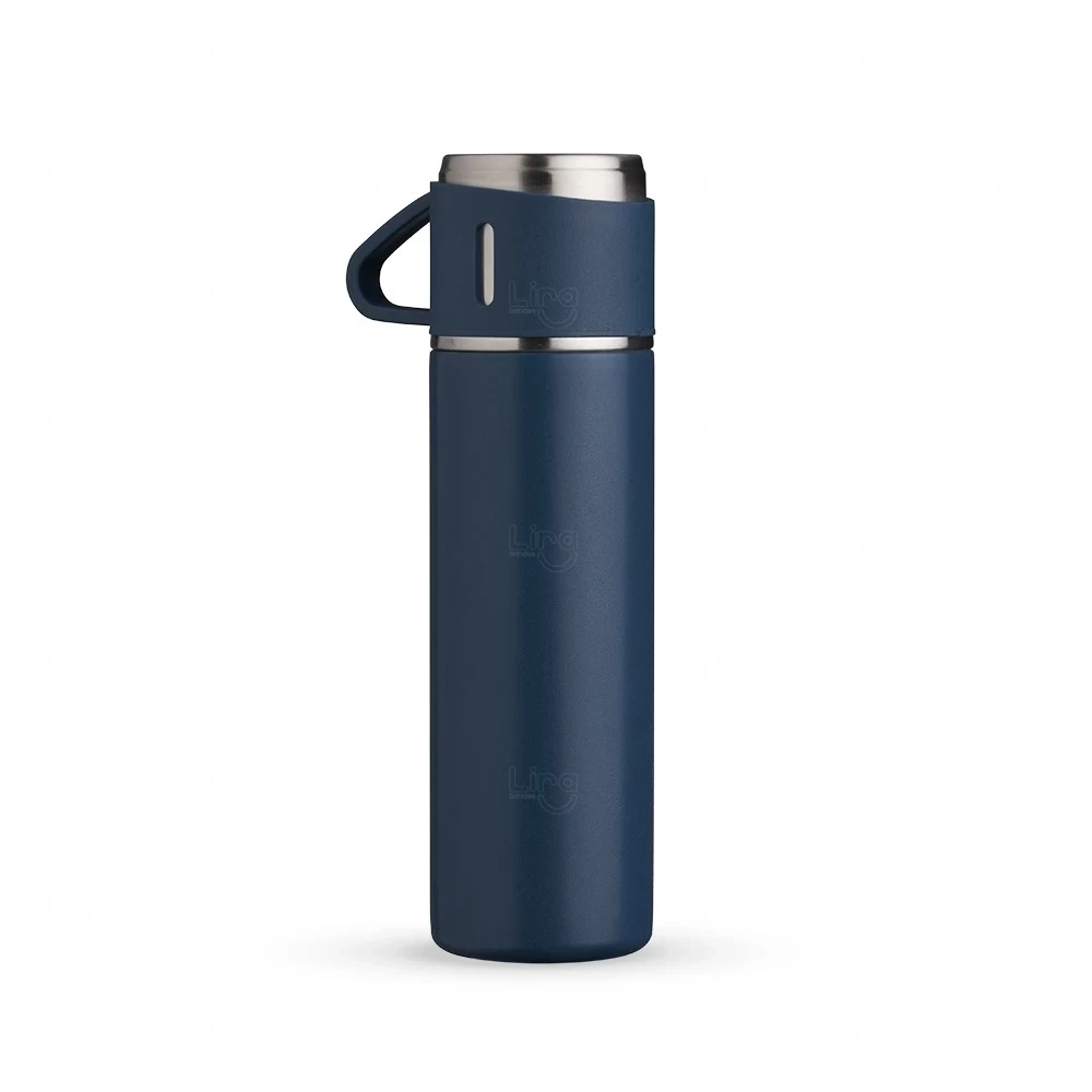 Garrafa Térmica 450ml Personalizada Azul