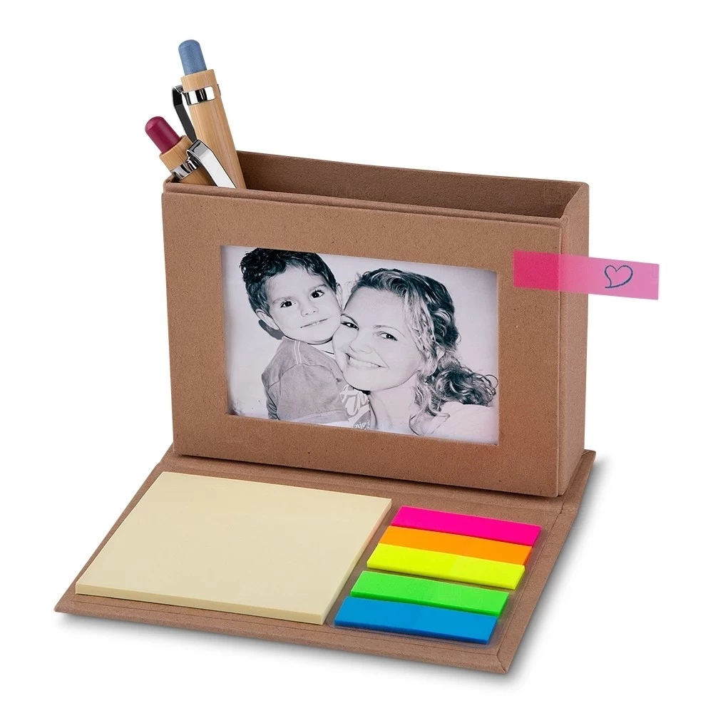 Bloco de Anotações Ecológico Personalizado com Porta Retrato Natural