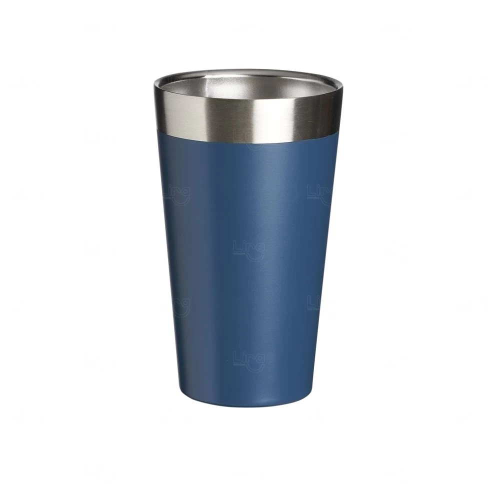 Copo Térmico Inox 500ml Personalizado Azul