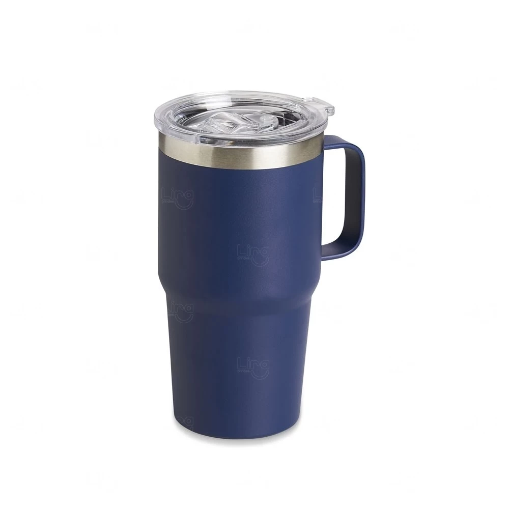 Caneca Térmica 700ml Personalizada Azul