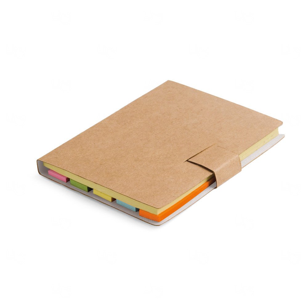 Conjunto de Blocos de Notas Adesivas com Capa Personalizado 