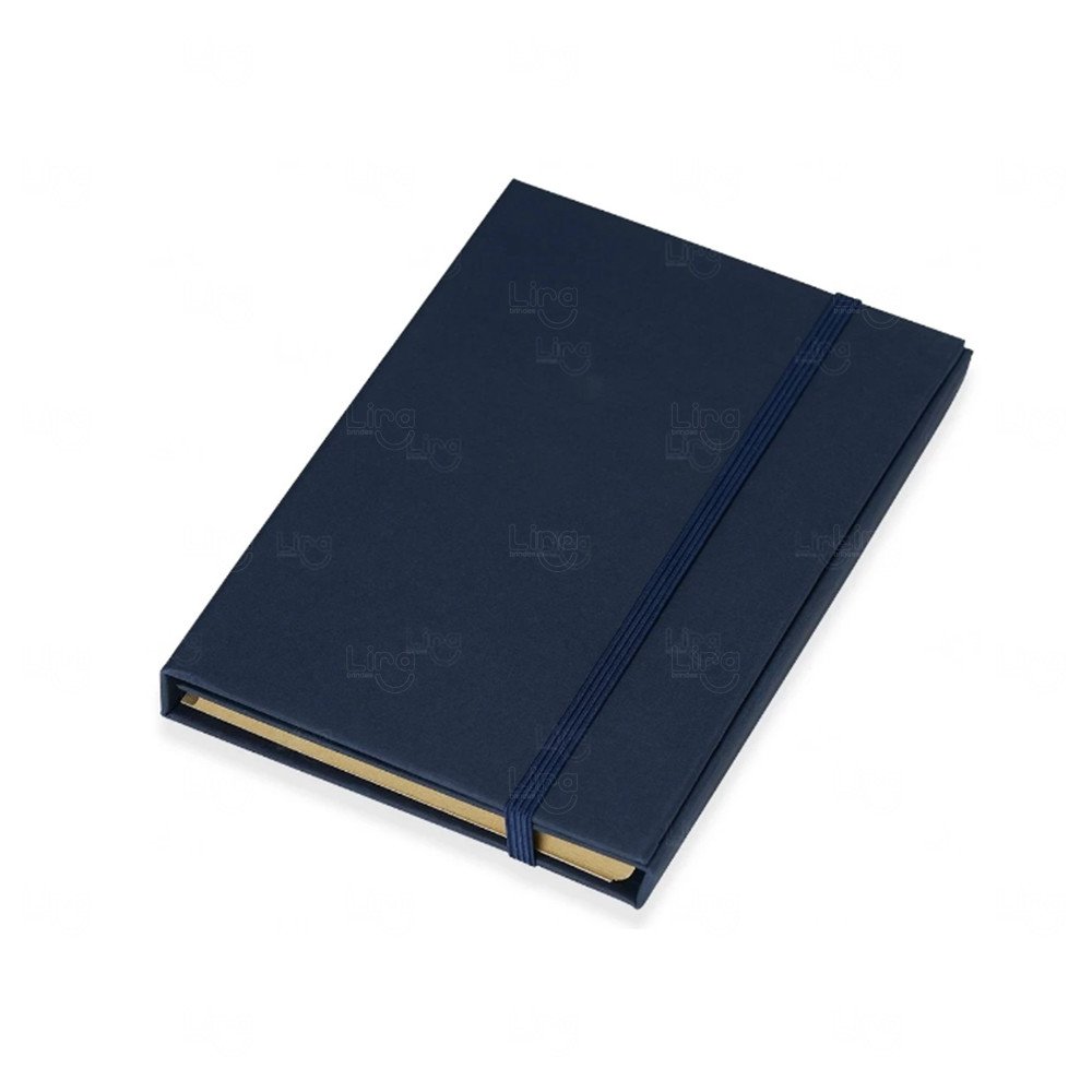 Bloco de Anotações Kraft com Caneta e Autoadesivos Personalizado 