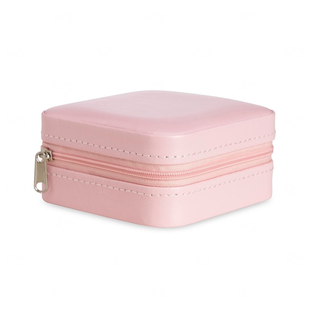 Porta-Joias em Couro Sintético Personalizado - 5x10x10cm 