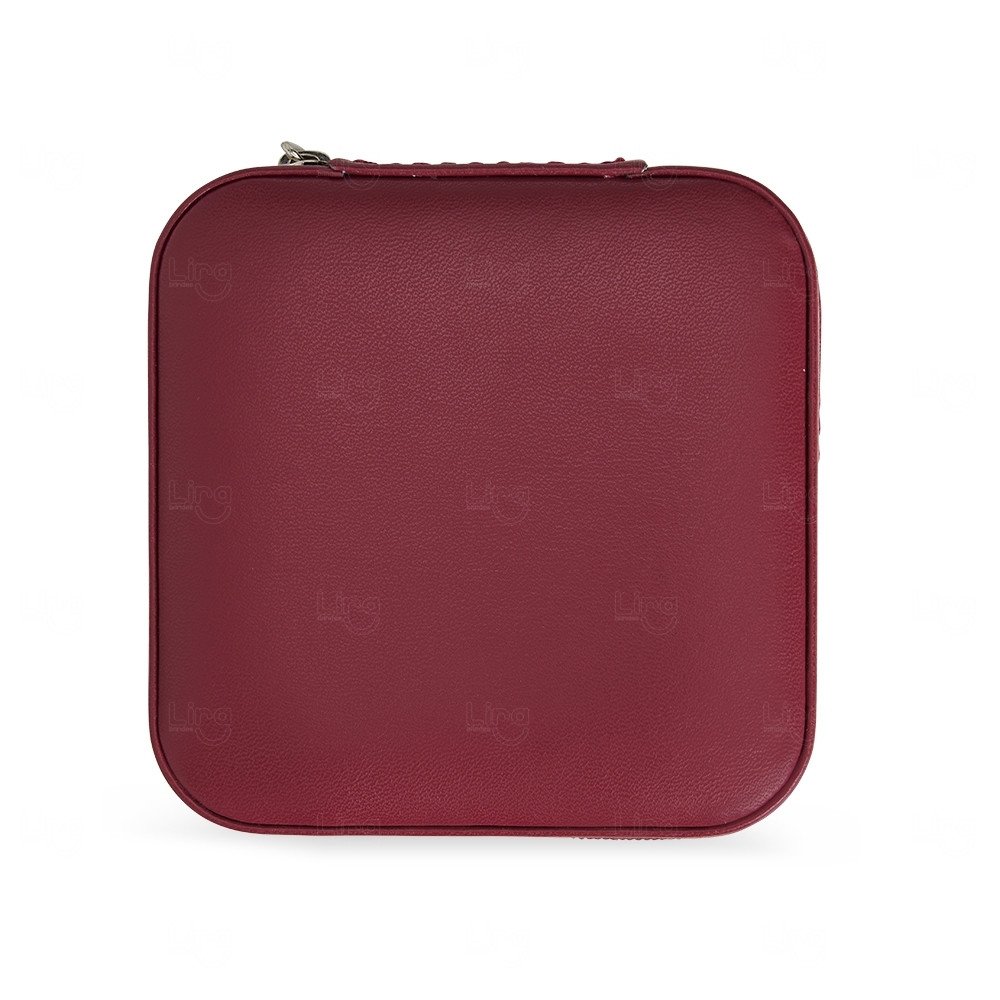 Porta-Joias em Couro Sintético Personalizado - 5x10x10cm 