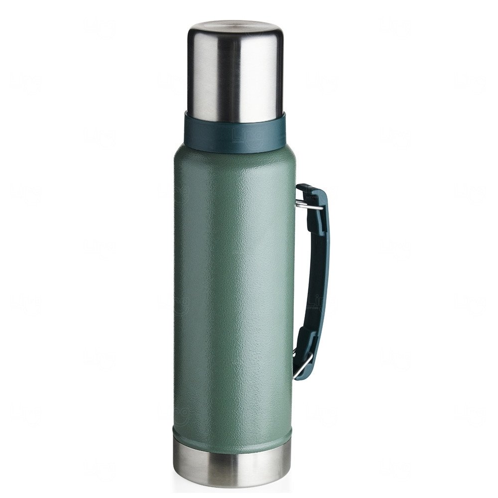 Garrafa Térmica Inox com Alça Personalizada – 1,4L Verde