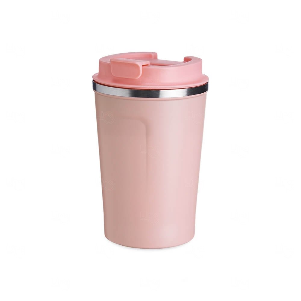 Copo Térmico 350ml Personalizado Rosa Claro