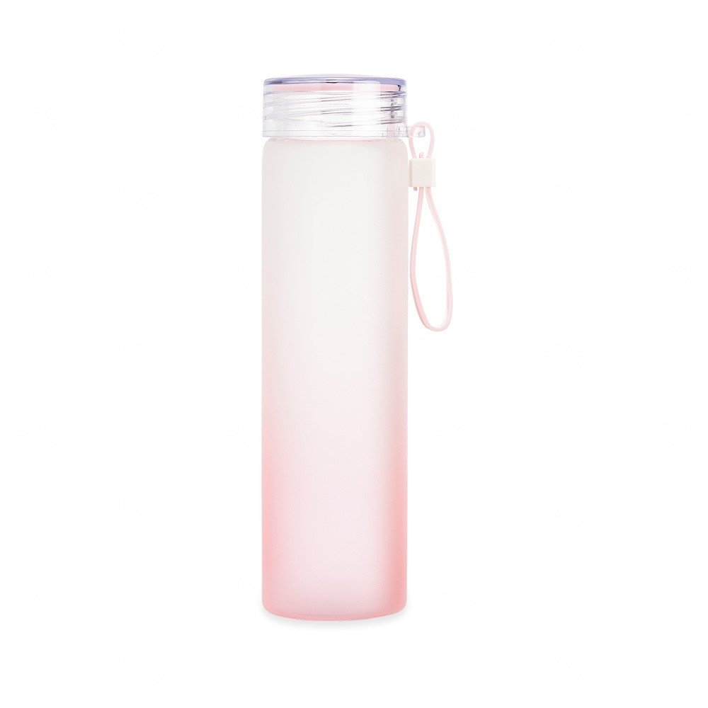 Garrafa de Vidro Jateada Personalizada - 450ml 