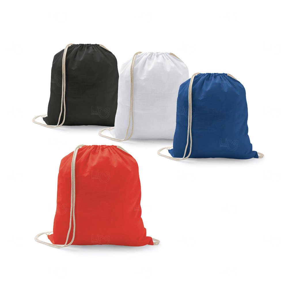 Sacochila Personalizada 100% Algodão - 41 x 37 cm 