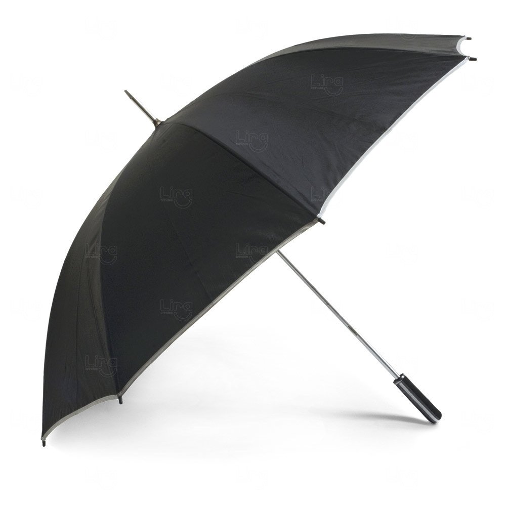 Guarda-Chuva em Poliéster Estilo Golfe Personalizado Preto