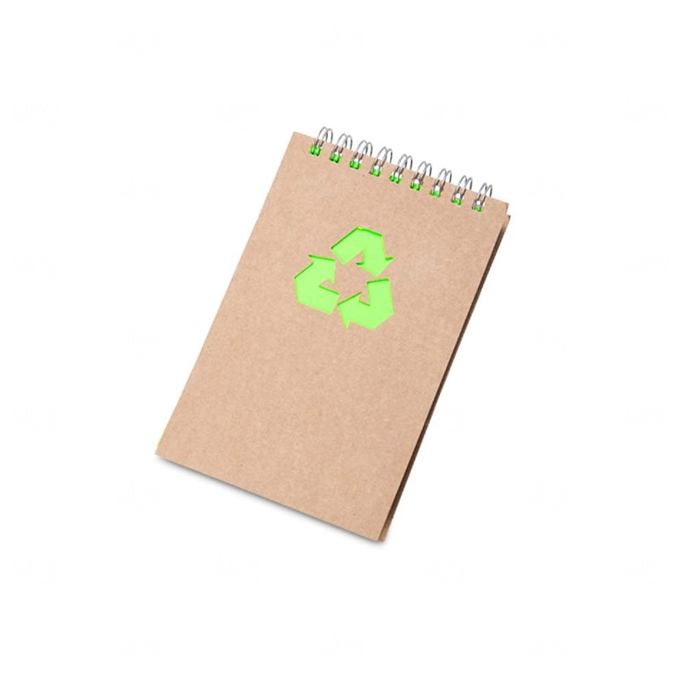 Bloco de Anotações Ecológico Personalizado - 14,5 x 8,8 cm Verde