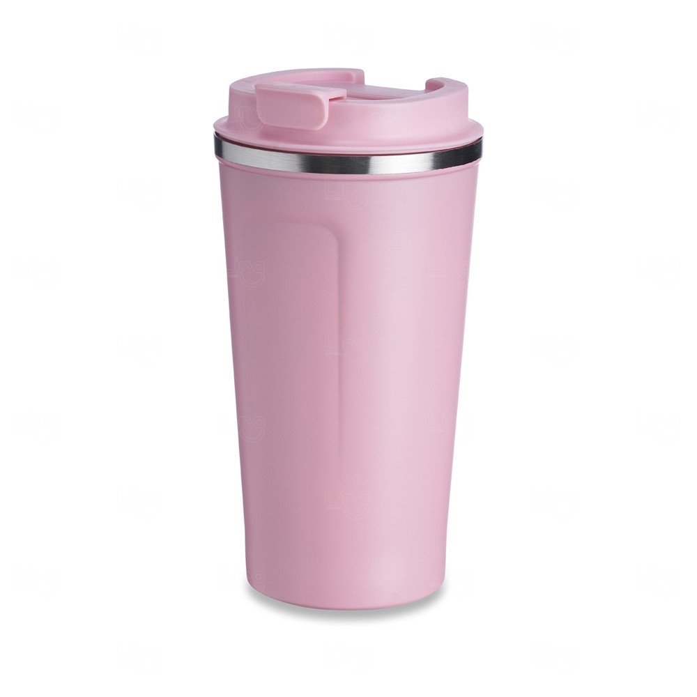 Copo Térmico Inox 500ml Personalizado Rosa