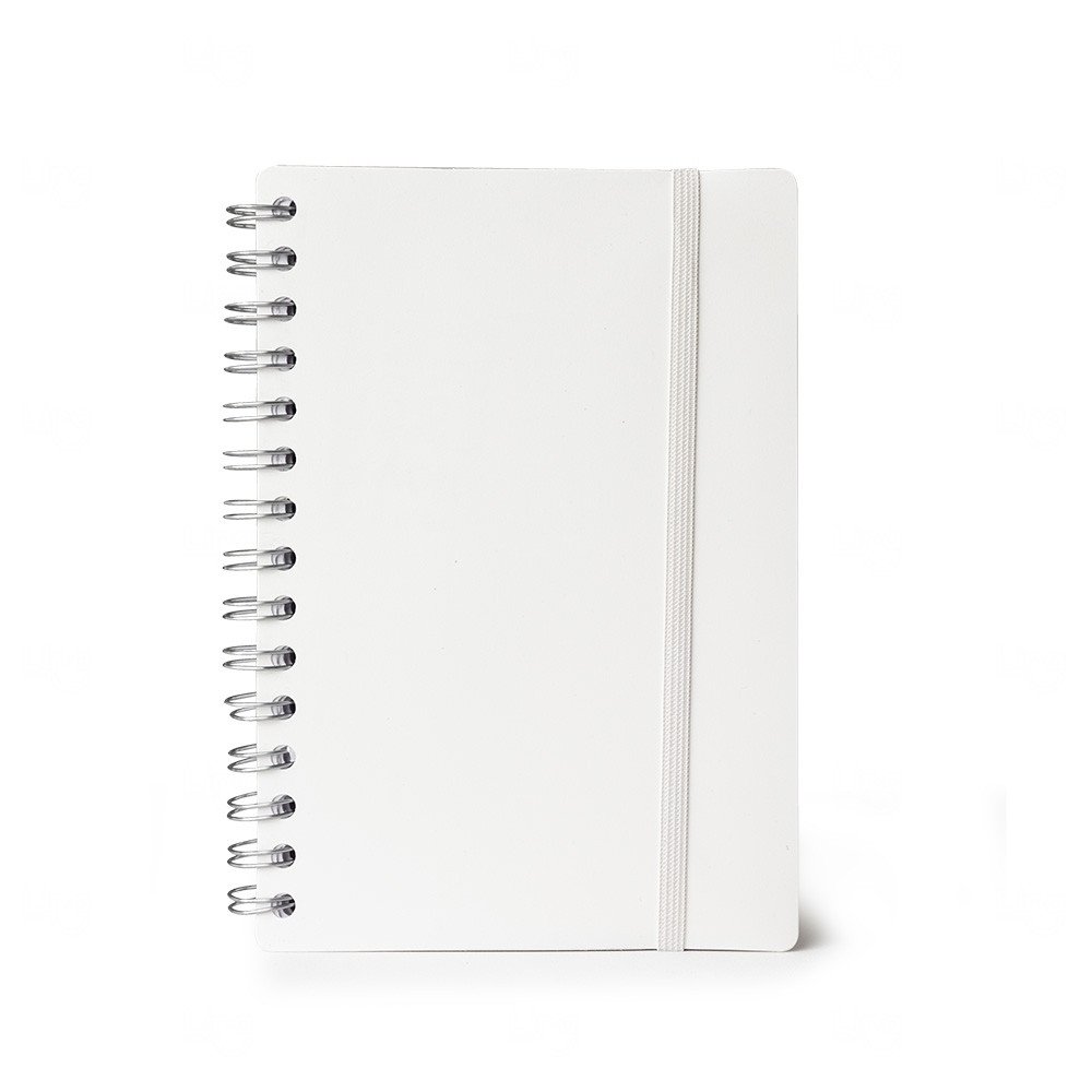 Agenda Diária 2026 com Espiral Personalizada - 20x14,6cm Branco