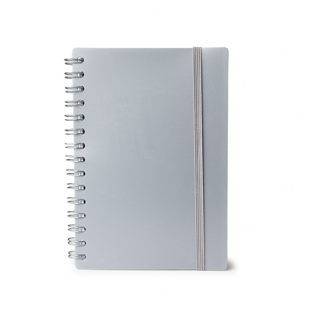 Agenda Diária 2026 com Espiral Personalizada - 20x14,6cm Cinza