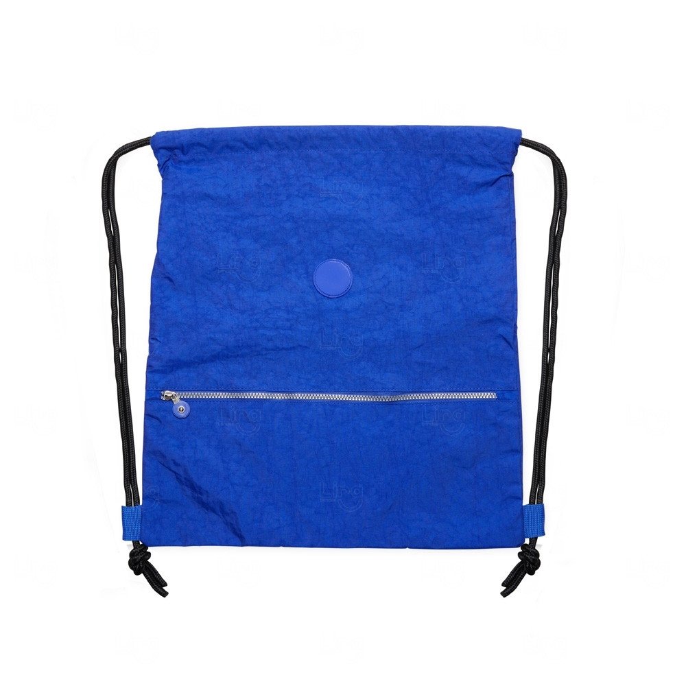 Sacochila Impermeável com Bolso Frontal Personalizada - 47x42 cm Azul