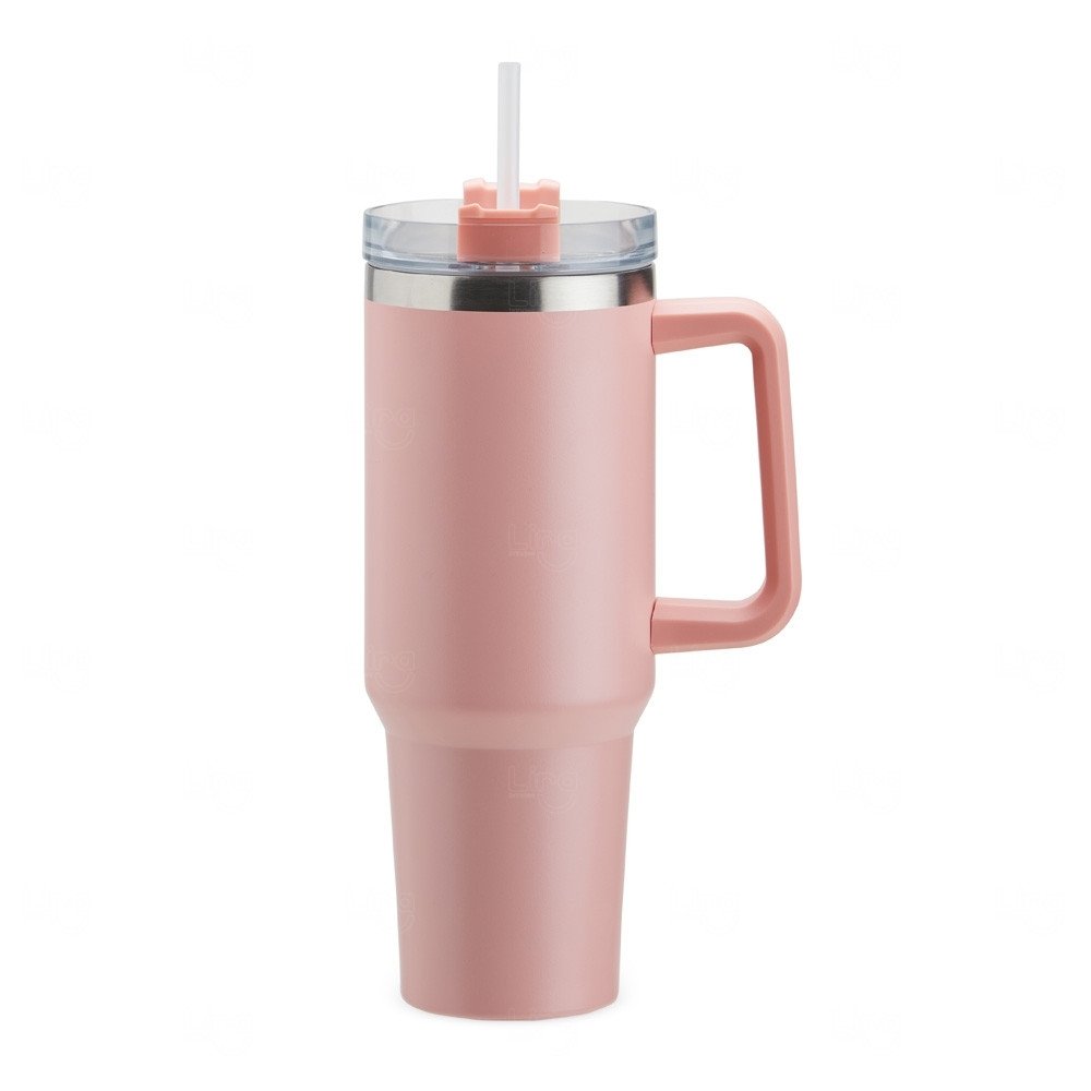 Caneca Térmica Personalizada - 1,2L Rosa