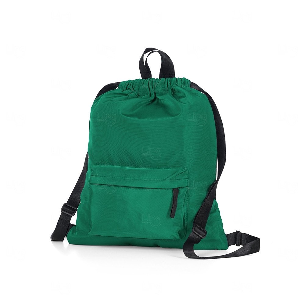 Sacochila com Bolso e Zíper Personalizada - 44 x 37 cm 