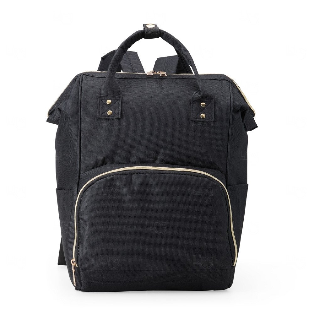 Mochila Feminina em Oxford 19L Personalizada Preto
