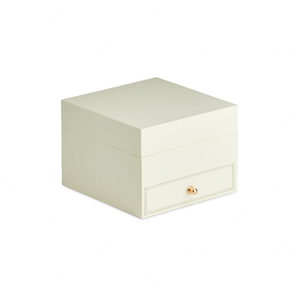 Porta-Joias Couro Sintético com Gaveta Personalizado - 8x11x11cm 