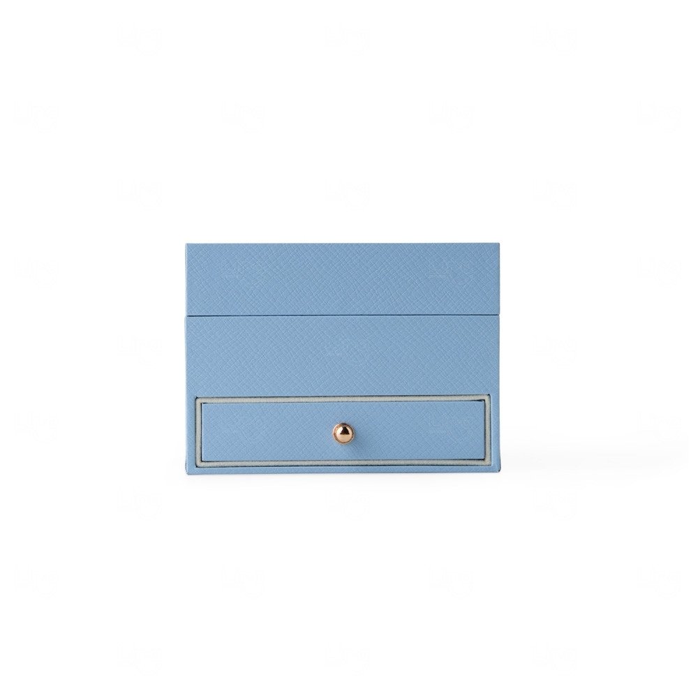 Porta-Joias Couro Sintético com Gaveta Personalizado - 8x11x11cm 