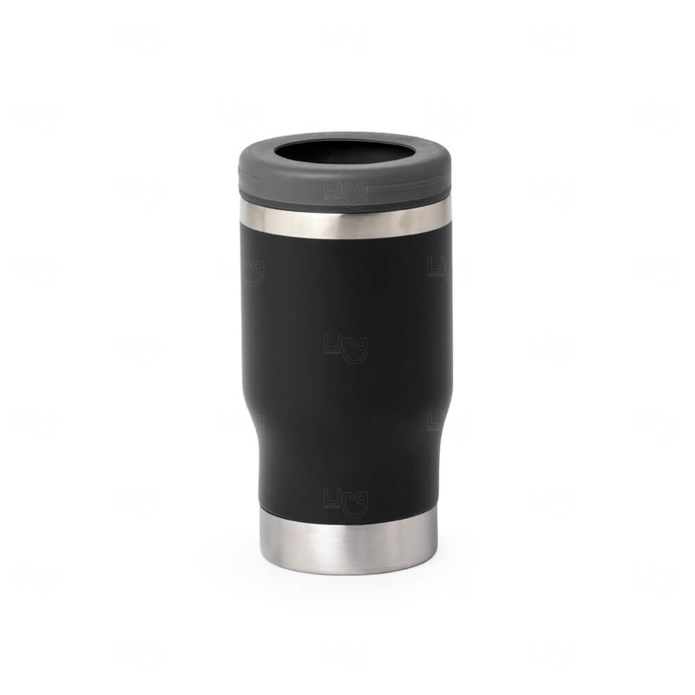 Copo Térmico Inox Multiuso 380ml Personalizado Preto