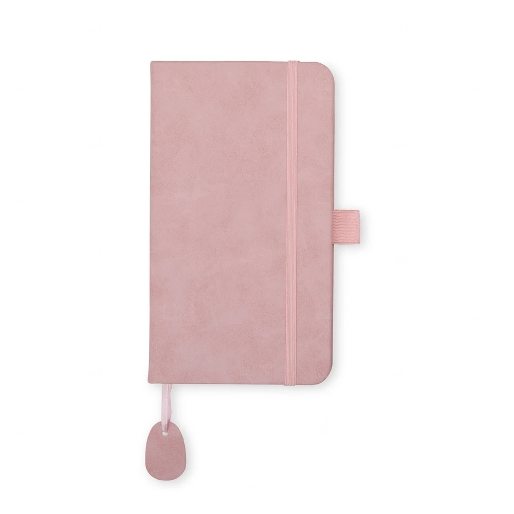 Caderneta Moleskine Emborrachada Personalizada - 18x10cm Rosa