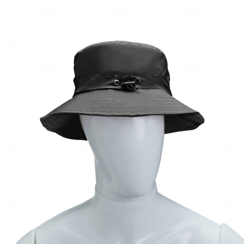 Chapéu Bucket Dobrável Personalizado Cinza