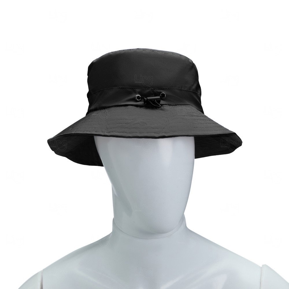 Chapéu Bucket Dobrável Personalizado Preto